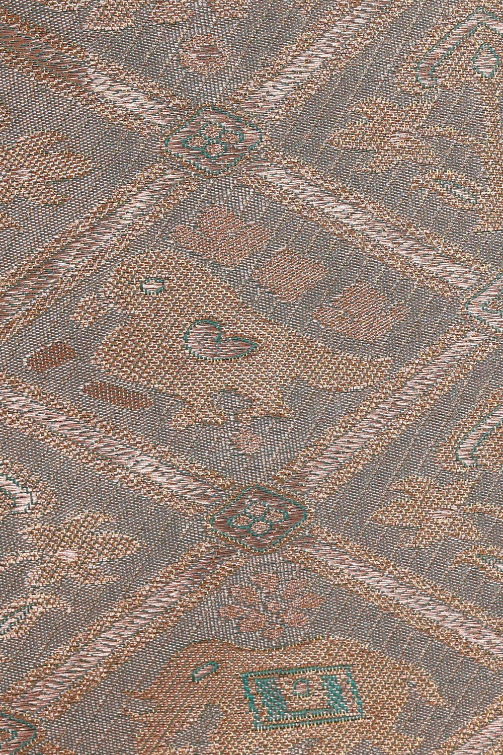 Image of Kanchipattu Greyish Blue Tissue Brocade Saree